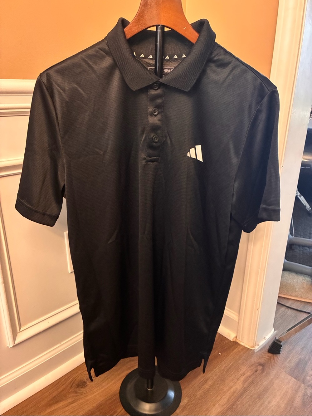 adidas Men's Training Essentials Training Polo Shirt, Black, Medium New